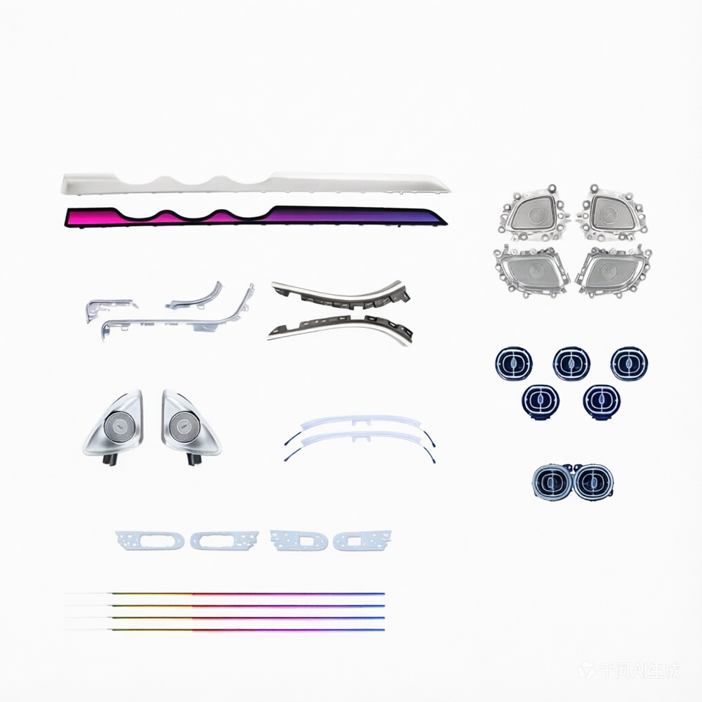 ZYCELA Benz GLC W254 2023-2026 Ambient Light Kit Upgrade Front Turbine Air Outlet Lights LED Car 12V 1 Year Warranty