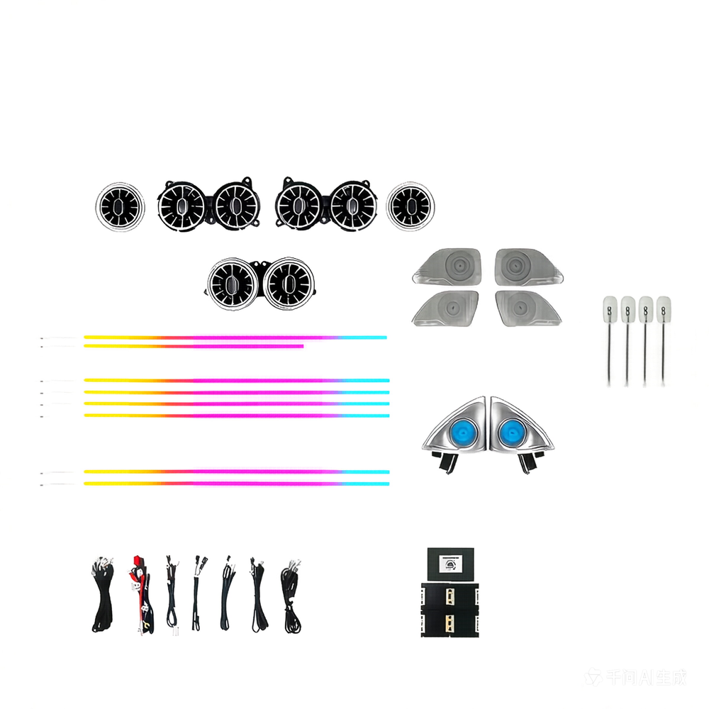 ZYCELA Benz S Class W222 2014-2020 Car Ambient Light 64 Color Magic Turbine Air Outlet New Interior LED 12V 3-5W
