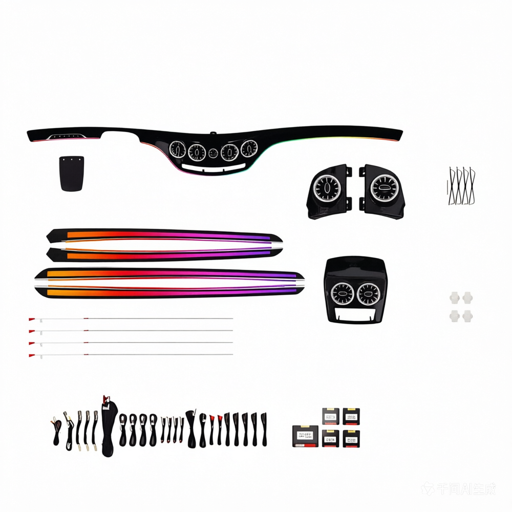 ZYCELA Mercedes-Benz S-Class W221 Car Ambient Light 64 Colors Magic Turbine Air Outlet New Interior LED 12V Dynamic 1 Year
