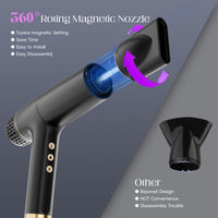 NICEBAY Hair Dryer, High-Speed Brushless Motor Blow Dryer, Small Hair Dryer For Women