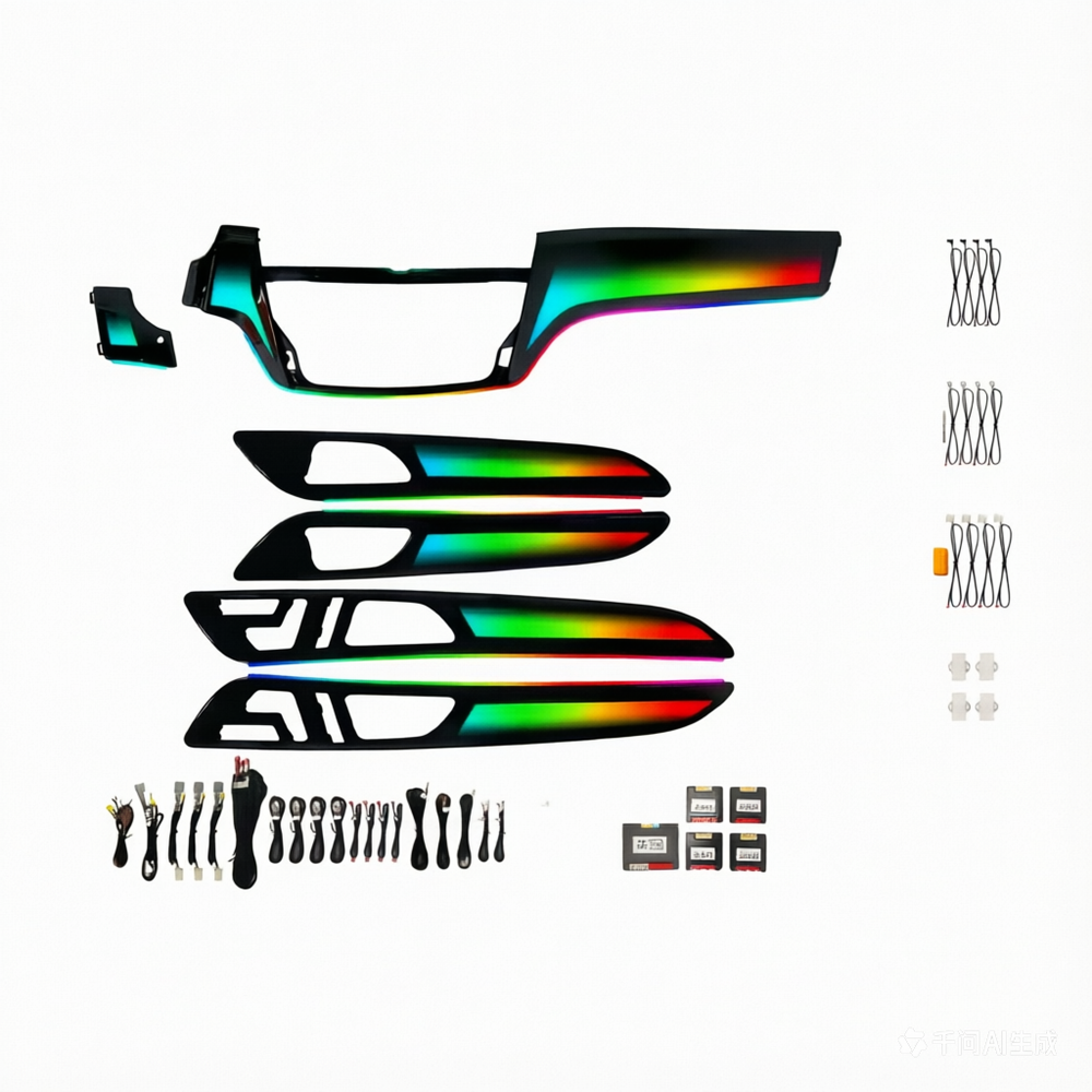 ZYCELA Benz GLE W166 Ambient Light Kit Front Turbine Outlet LED Symphony Colors APP Control 12V 3-5W 1 Year